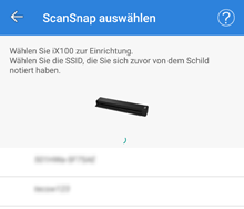 Bildschirm [ScanSnap auswählen]