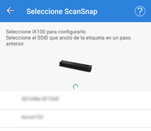 Pantalla [Seleccione ScanSnap]