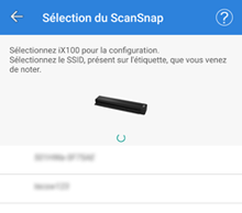 Écran [Sélection du ScanSnap]