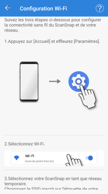 Écran [Configuration Wi-Fi]