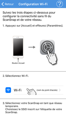 Écran [Configuration Wi-Fi]