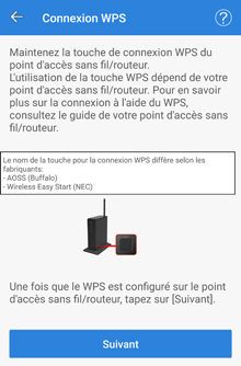 Écran [Connexion WPS]