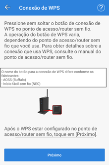 Tela [Conexão de WPS]