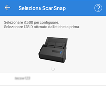Schermata [Seleziona ScanSnap]