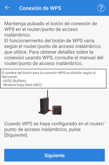 Pantalla [Conexión de WPS]