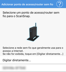 Tela [Configuração do ponto de acesso/router sem fio]