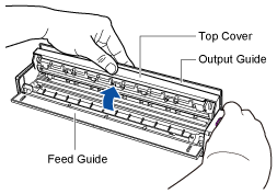 Opening the Top Cover of the ScanSnap