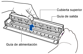 Abrir la cubierta superior del ScanSnap