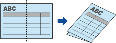 Pliage du document en deux