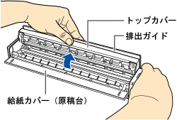 排出ガイドを開ける