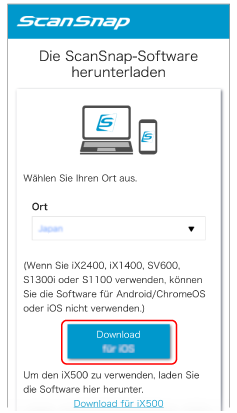 Herunterladen der ScanSnap-Software