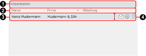 Detaillierte Datenlisten