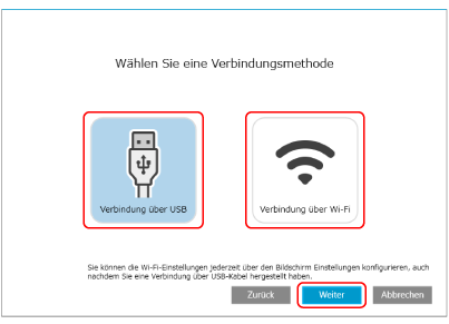 Auswahl einer Verbindungsmethode