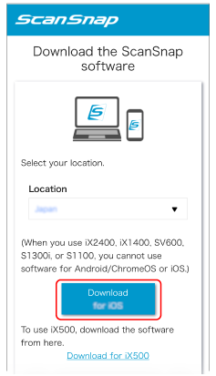 Downloading the ScanSnap Software