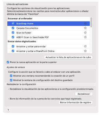 Menú rápido - Ajustes