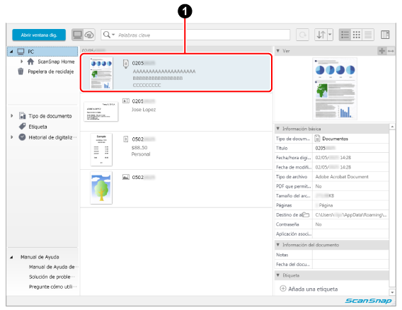 Registro de datos de contenido