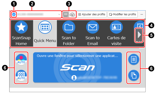 Fenêtre de numérisation
