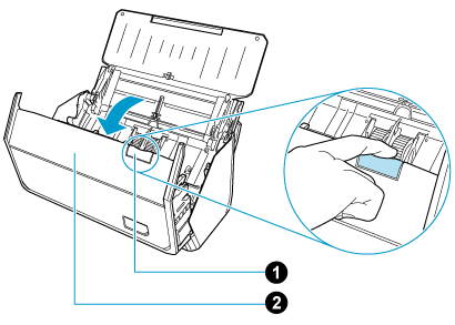 Öffnen der ADF-Abdeckung