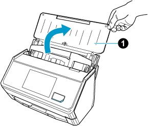 Ouverture du plateau d'alimentation AAD (couvercle)