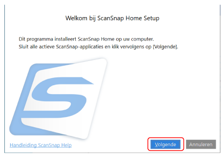 Welkom bij ScanSnap Home Setup