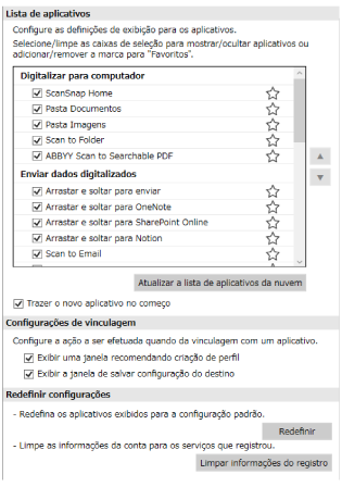 Quick Menu - Configurações