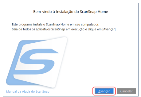 Bem-vindo à Configuração do ScanSnap Home