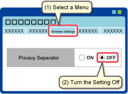 Example of Setting Change with a Web Browser