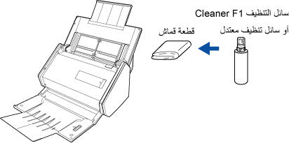 تنظيف الجزء الخارجي من ScanSnap