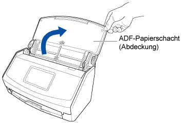 Öffnen des ADF-Papierschachts (Abdeckung)