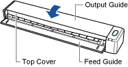 Closing the Top Cover of the ScanSnap