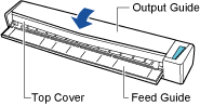 Closing the Top Cover of the ScanSnap