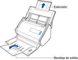 Extraer la extensión y abrir la bandeja de salida