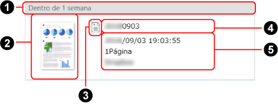 Vista de la lista del registro de datos de contenido