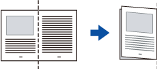 Pliage du document en deux