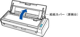 給紙カバー（原稿台）を開ける