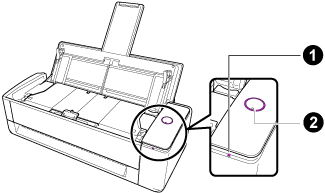 De Wifi-indicator en de [Scan]-knop