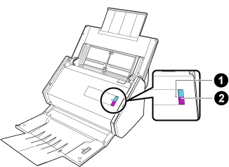 De Wifi-indicator en de [Scan]-knop