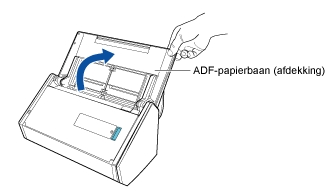 De ADF-papierbaan (afdekking) openen