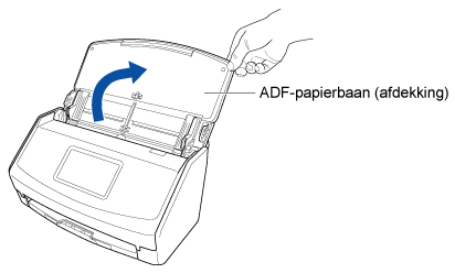 De ADF-papierbaan (afdekking) openen