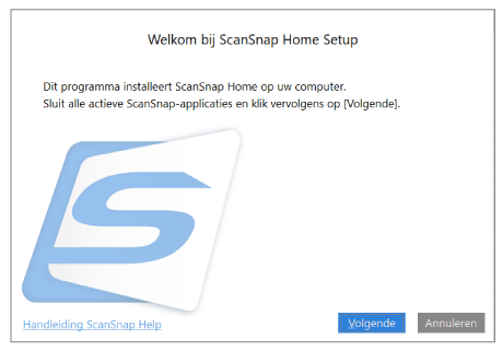 Welkom bij ScanSnap Home Setup