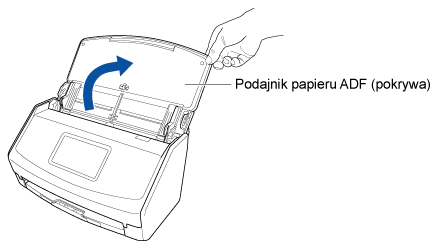 Otwieranie podajnika papieru ADF (pokrywa)