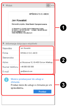 Widok rekordu danych zawartości