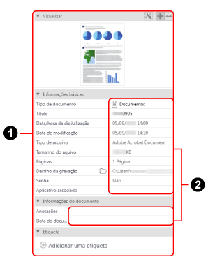 Visualização do registro dos dados do conteúdo