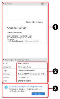 Visualização do registro dos dados do conteúdo