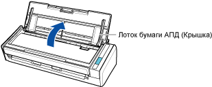 Открытие лотка бумаги АПД (крышка)