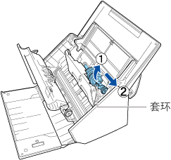 卸下抓纸轮