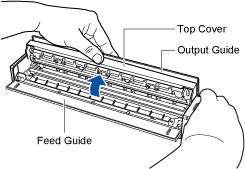 Opening the Top Cover of the ScanSnap