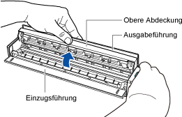 Öffnen Sie die obere Abdeckung des ScanSnap.