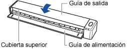 Cerrar la cubierta superior del ScanSnap