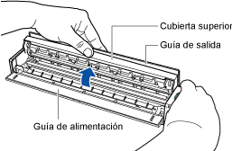 Abrir la cubierta superior del ScanSnap